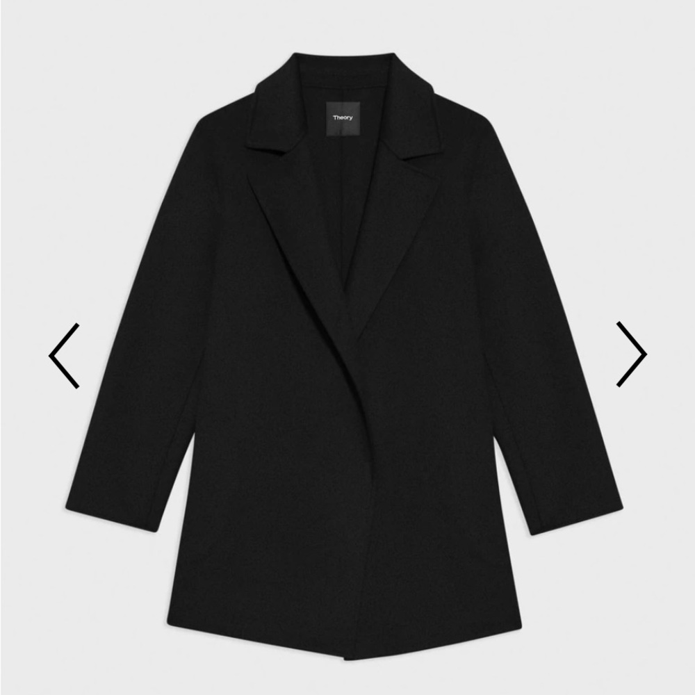 Theory Clairene Double Face Wool Cashmere Coat Size Small